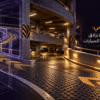 مخطط هندسي يوضح استخدام الألواح المضادة للانزلاق للجراجات المتعددة الطوابق