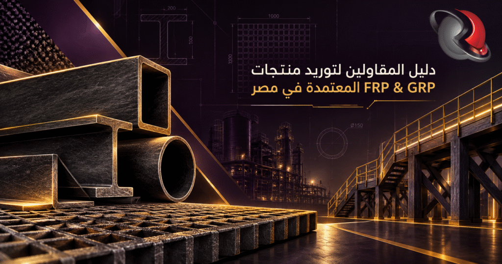 توريد وتركيب منتجات frp&grp ومشايات شبك فيبر جلاس وسلالم قفصية للمشاريع القومية في مصر