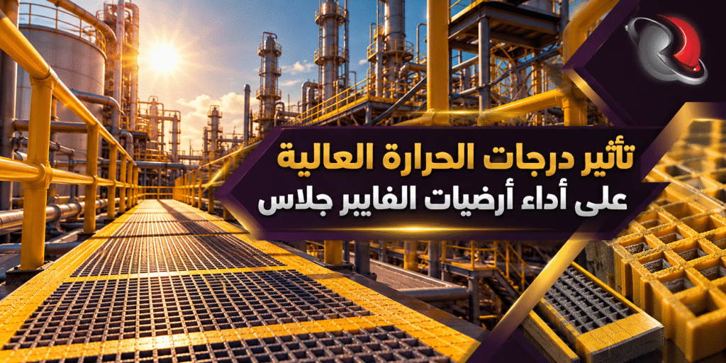 اختبار أداء أرضيات الفايبر جلاس تحت درجات الحرارة العالية في مشروع صناعي