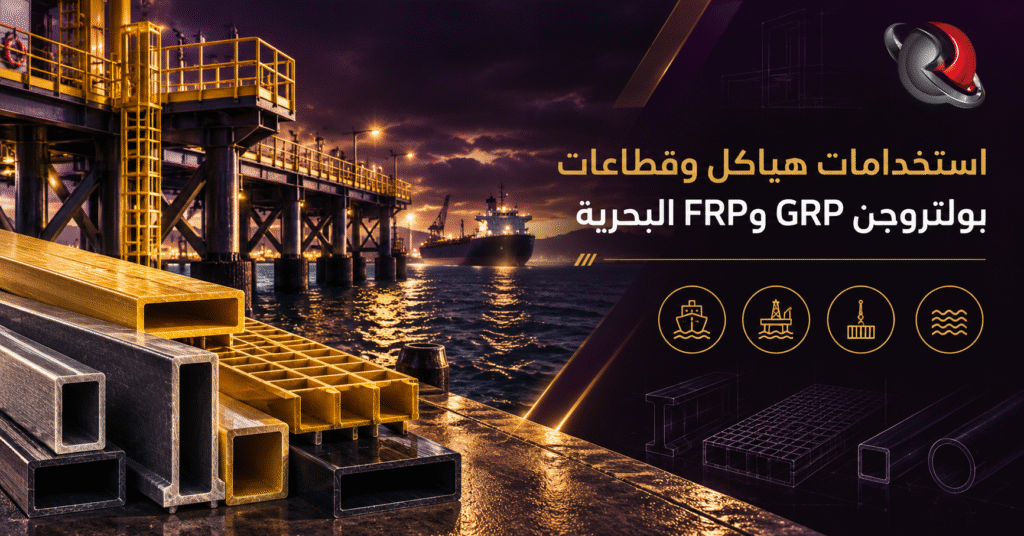 هياكل وقطاعات بولتروجن grp& frp مخصصة للأرصفة والمنشآت البحرية المقاومة للأملاح